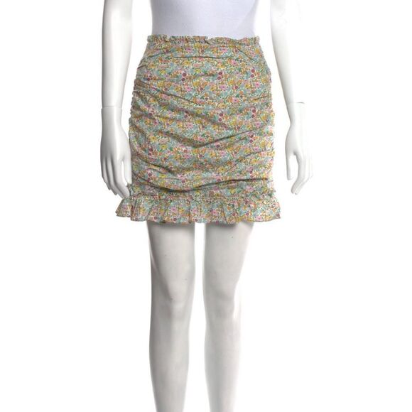 NWT For Love and Lemons Raleigh Mini Skirt in Blue - Picture 3 of 7